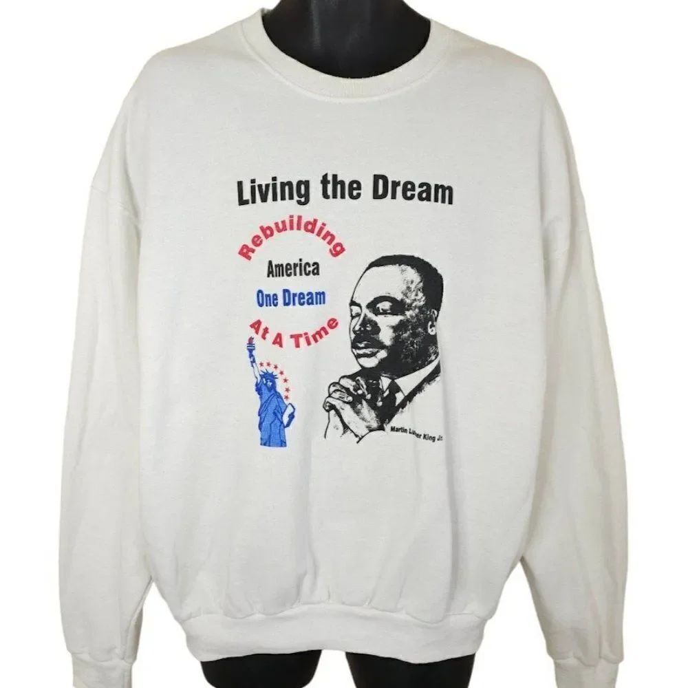 Martin Luther King Jr Sweatshirt Mens Size XL Vintage 90s Y2K MLK Jr Dream